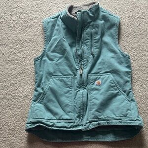 NWOT Carthartt sky blue Sherpa vest